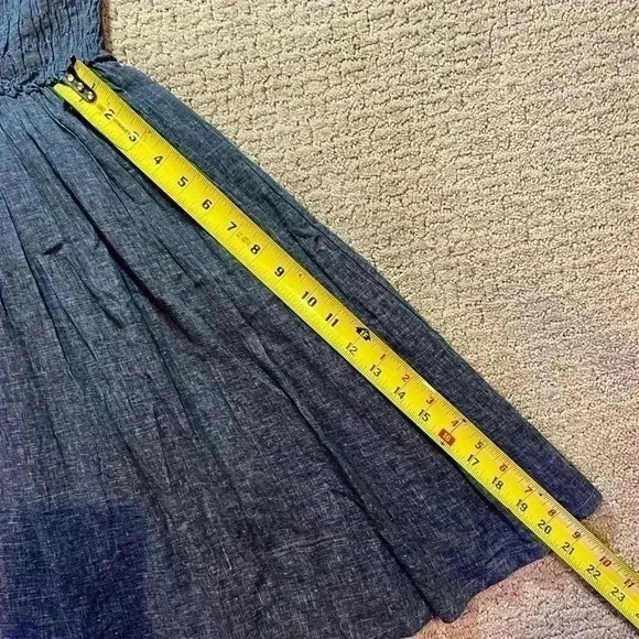 Anthropology Ryu chambray and lace sleeveless dress women’s size small lined - Picture 5 of 11